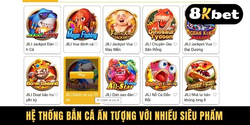 Hệ thống bắn cá ấn tượng với nhiều siêu phẩm